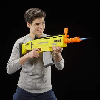 Nerf AR-L Motorisierter Spielzeug Blaster, 20 Fortnite Elite Darts, Klappvisier – Für Jugendliche und Erwachsene, Mehrfarbig