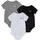 Nike Sportswear Body für Babies (Packung, 3-tlg) im praktischen 3er-Pack, mit Rundhalsausschnitt, für Babys grau|schwarz 68 (6)