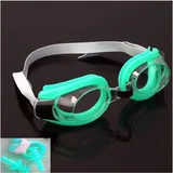 Trade Shop - grüne schwimmbad meer sport verstellbare schwimmbrille mit ohr nasenstöpsel -