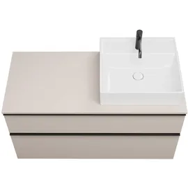 Burgbad Waschtischunterschrank 2 Schubladen 120 x 0 x 0 cm Lichtgrau Matt