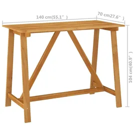 vidaXL Gartenbar-Set 7-tlg. Grau