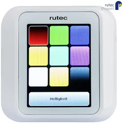 Rutec Projekt TFT LED RGB+W DMX Touchscreen, 1-farbig / Select / RGB(W) / RGBWW / RGB+AW+WW, mit Alpha Nea Rahmen, weiß RUP-PHH458