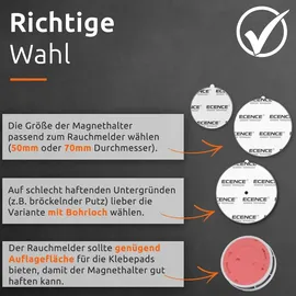 ECENCE Magnethalterung Weiß 10 St.