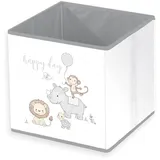 Herding babybest Aufbewahrungsbox Happy Day, ca. 30 x 30 x 30 cm, Aufbewahrung im Regal oder freistehend, 100% Polypropylen, Innen 100% Papier