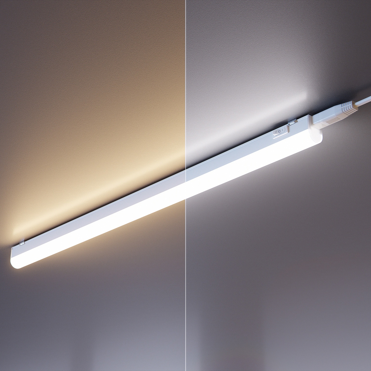 ledscom.de LED Unterbau-Leuchte Rigel, 57,3cm - Farbtemperatur einstellbar /, 8,328W, 830lm
