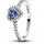 Pandora 198421C05 Silber Damenring Funkelndes Erhabenes Herz Blau, 60/19,1