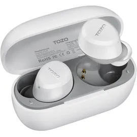 TOZO A1 In-Ear Kopfhörer Kabellos Bluetooth 5.3 mit 2 Mikrofonen für KI-Anrufe, App-Steuerung, 30 Std. Wiedergabe, IPX5 Wasserdicht, Premium Sound, Leicht und Bequem für kleine Ohren – Weiß