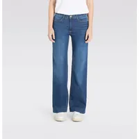 MAC Wide Leg Jeans in Fashion-Blue mit Bügelfalte-D44 /