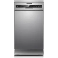 Heinner Geschirrspüler 45 cm freistehend, 10 Maßgedecke, 7 Programme inkl. ECO & Auto-Türöffnung, Startzeitvorwahl 1-24h, Kindersicherung, Energieklasse D, Anthrazit, HDW-FSM45710AXD+++