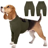 Kuoser Hundebody Nach Op Hündin Rüde, Leckschutz Hund Vorderbein, Grün XS