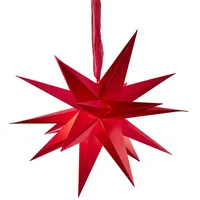 MARELIDA Papierstern December 3D Stern mit Band Weihnachtsstern Faltstern D: 35cm rot