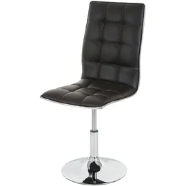 Mendler 2er-Set Esszimmerstuhl HWC-C41, Stuhl Küchenstuhl, höhenverstellbar drehbar, Kunstleder - braun