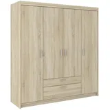 masseno Drehtürenschrank ELENORA 176,3 x 190,5 x 53 cm Braun