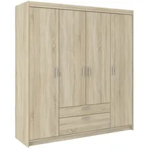 masseno Drehtürenschrank ELENORA 176,3 x 190,5 x 53 cm Braun