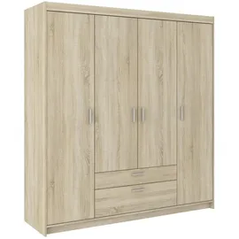 masseno Drehtürenschrank ELENORA 176,3 x 190,5 x 53 cm Braun