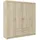 masseno Drehtürenschrank ELENORA 176,3 x 190,5 x 53 cm Braun