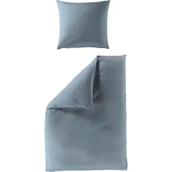 Bettwäsche »Elegant uni«, Mako-Satin, 100 % Baumwolle, Uni, pflegeleicht, 37340951-0 jeans 1 St.