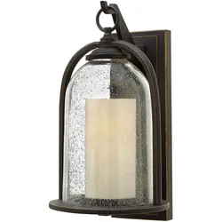 Quincy 1-flammige mittelgroße Wandlaterne - geölte Bronze - HK-QUINCY-M
