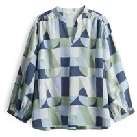 Opus Blusenshirt mit V-Ausschnitt Modell FALINDE Hellblau, 34