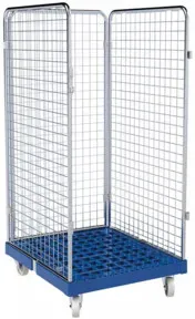 HMH rolltainer® Rollbehälter ADB 1350 KU blau 724 x 815 mm 3-seitig Cr 3