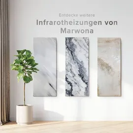 marwona Naturstein Infrarotheizung 800 Watt inkl. Digitalthermostat I Energiesparende Infrarot Wandheizung I 5 Jahre Garantie I Made in Germany I Shadow Grey
