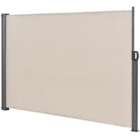[pro.tec]® Seitenmarkise 160 x 300 cm Beige Stahl