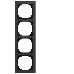 Busch-Jaeger Abdeckrahmen 4-fach, Busch-art linear® (Papier schwarz)
