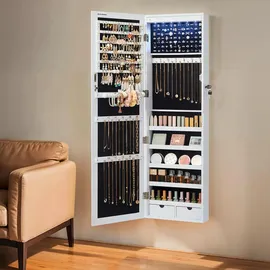 Songmics Schmuckschrank Weiß