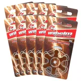 60 x WILHELM Hörgerätebatterien Typ 312 braun Hörgerätbatterie PR41 ZL3 1,4/1,45 V