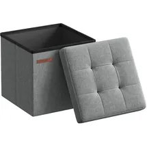 Songmics Sitzhocker Minota mit Stauraum 30 x 30 cm Hellgrau