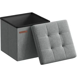 Songmics Sitzhocker Minota mit Stauraum 30 x 30 cm Hellgrau