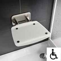 Ravak OVO Duschklappsitz Klappsitz Durchscheinend Weiß