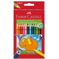Faber-Castell (Schule) 12er-Pack Buntstifte »Jumbo Dreikant« braun
