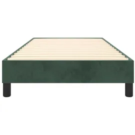 vidaXL Boxspringbett 90 x 200 cm dunkelgrün