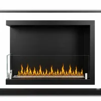 Divina Fire Eingebauter Eckkamin mit Bioethanol, Eckkamin mit Bioethanol 60x45 SUTRI 60 SX