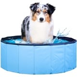 Wahre Tierliebe® Hundepool I Faltbar, ohne Pumpen I Planschbecken besonders Robust & rutschfest I Pool für Kinder, Hunde und Katzen I Hunde Pool