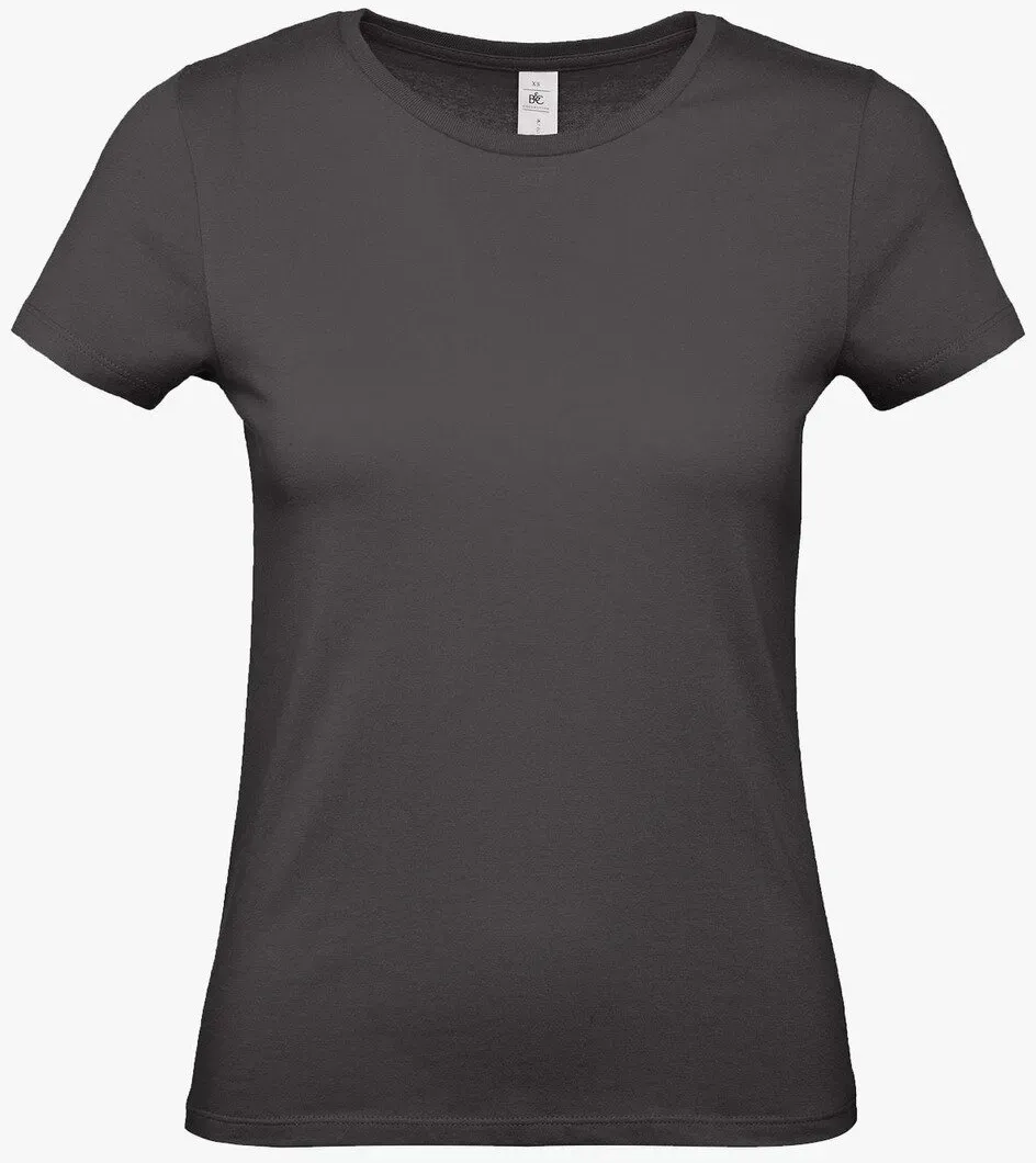 B&C - #E150 Damen T-Shirt - Used Black / XS