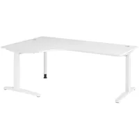 Bümö Schreibtisch Weiß, Weiß, Nachbildung, Rechteckig, 200x74x120 cm, FSC