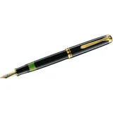 Pelikan Kolbenfüllhalter Souverän M800 Feder B Schwarz,