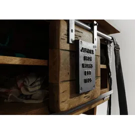 Massivmoebel24 Wandgarderobe Mango 115 x 30 x 45 cm Braun