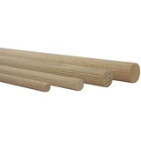 vasalat Holzstäbe gerillt zum Basteln 100cm x 10mm Buche Natur Inhalt 12 Stück