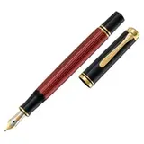 Pelikan Füllhalter M600 Schwarz-Rot, B Etui (Schwarz/Rot, 1 x)