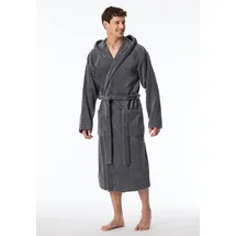 SCHIESSER Essentials Terry Cloth Bathrobe grau Baumwolle, Large Herren