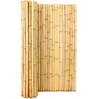 bambus-discount.com Bambusmatte Roll Zaun mit 150x200cm aus naturbelassenen Bambusrohren 3,5 bis 5cm Bali Big