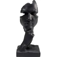 Kare DESIGN Deko-Objekt Quiet Face Polyresin Schwarz