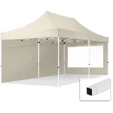 TOOLPORT Faltpavillon 3 x 6 m inkl. 2 Seitenteile creme