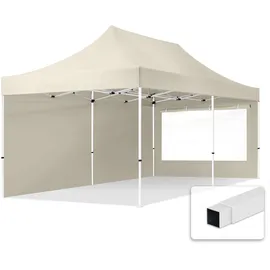 TOOLPORT Faltpavillon 3 x 6 m inkl. 2 Seitenteile creme