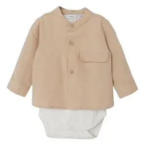 name it Shirtbody Nbmfaher Humus, Newborn (0 - 6 Monate)
