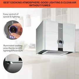 Klarstein Futurelight Smart Inselhaube 42 cm silber