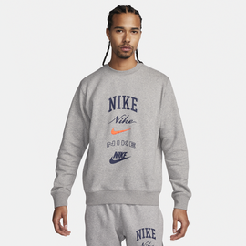Nike Club Fleece Crew Sweatshirt Grau, F063